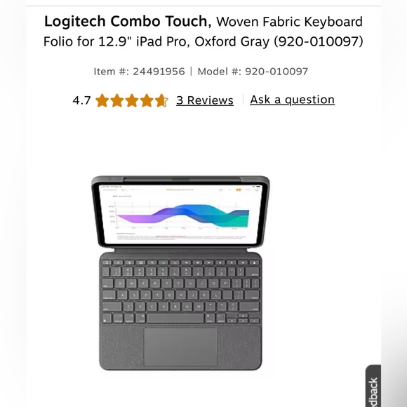 Like New 128 GB Apple iPad Pro 12.9” with Keyboard case - Picture 7 of 12